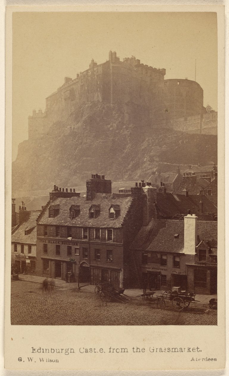 Edinburský hrad z Grassmarketu od George Washington Wilson