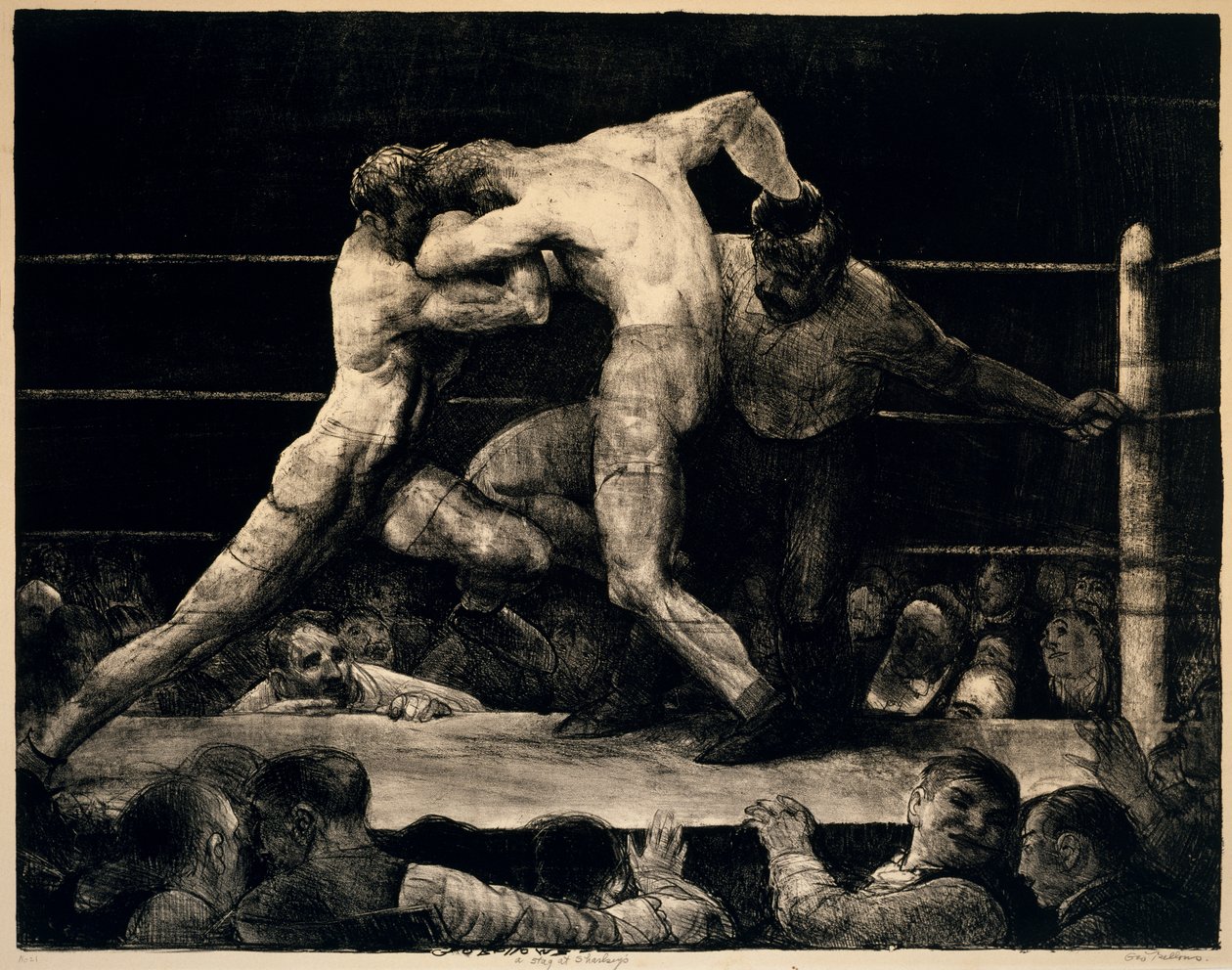 A Stag at Sharkeys, 1917 od George Wesley Bellows