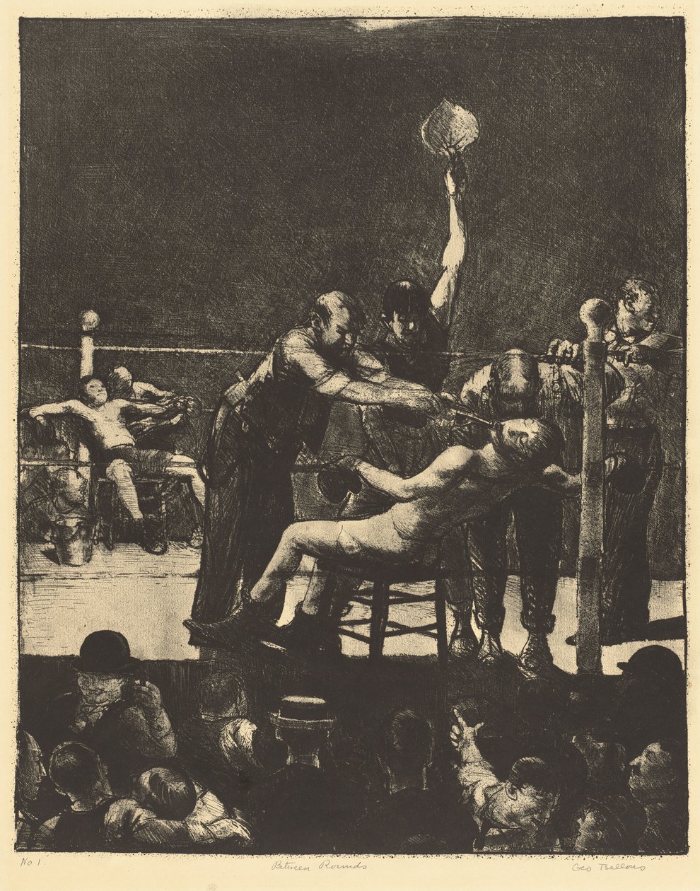 Mezi koly, velký, první kámen, 1916. od George Wesley Bellows