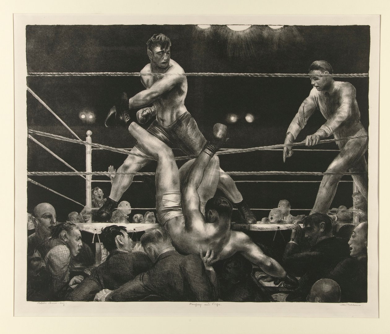 Dempsey a Firpo od George Wesley Bellows