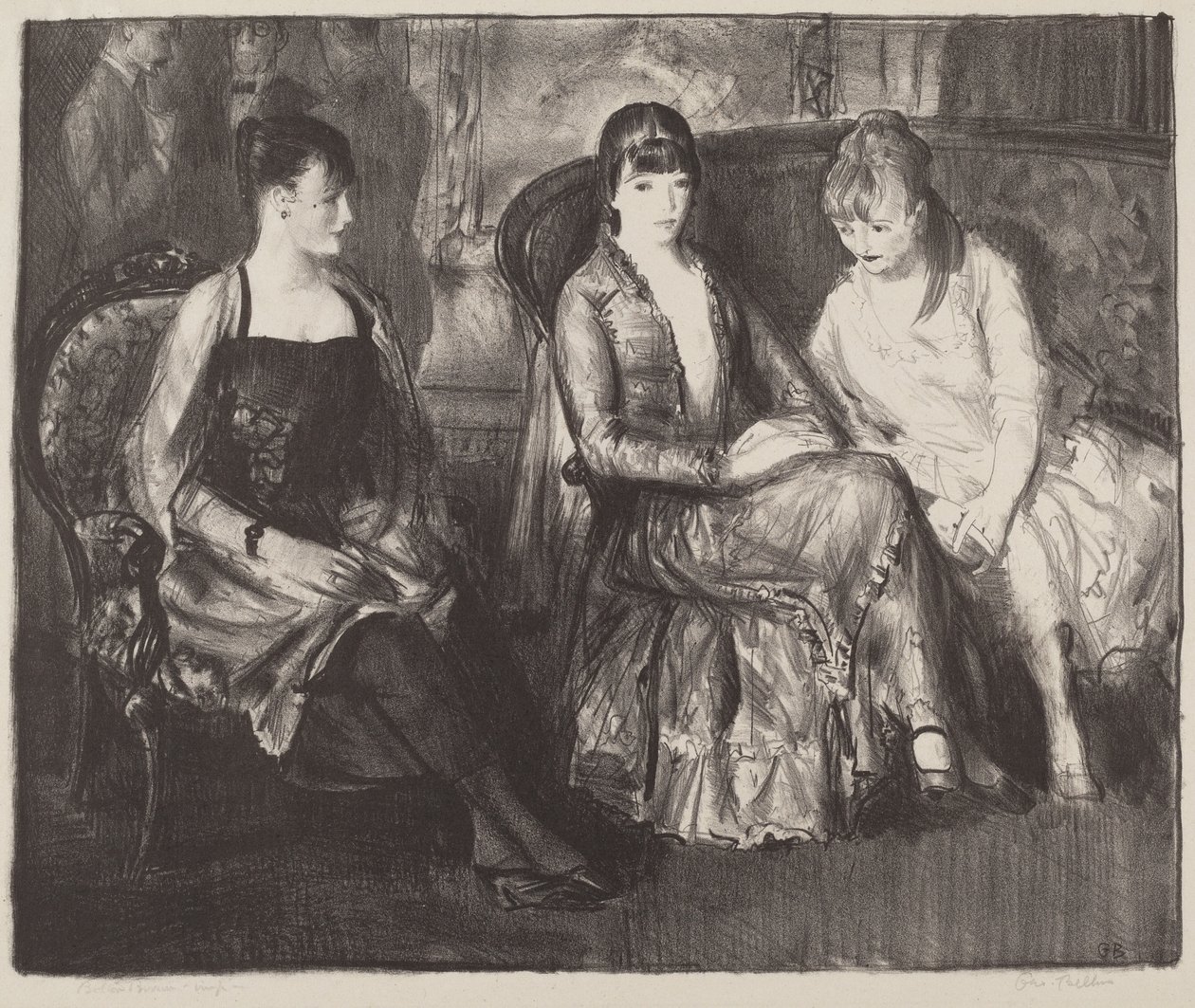 Elsie, Emma a Marjorie, druhý kámen, 1921. od George Wesley Bellows