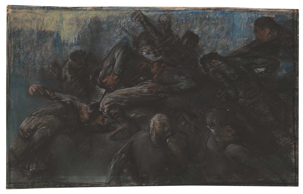 Fotbalový zápas od George Wesley Bellows