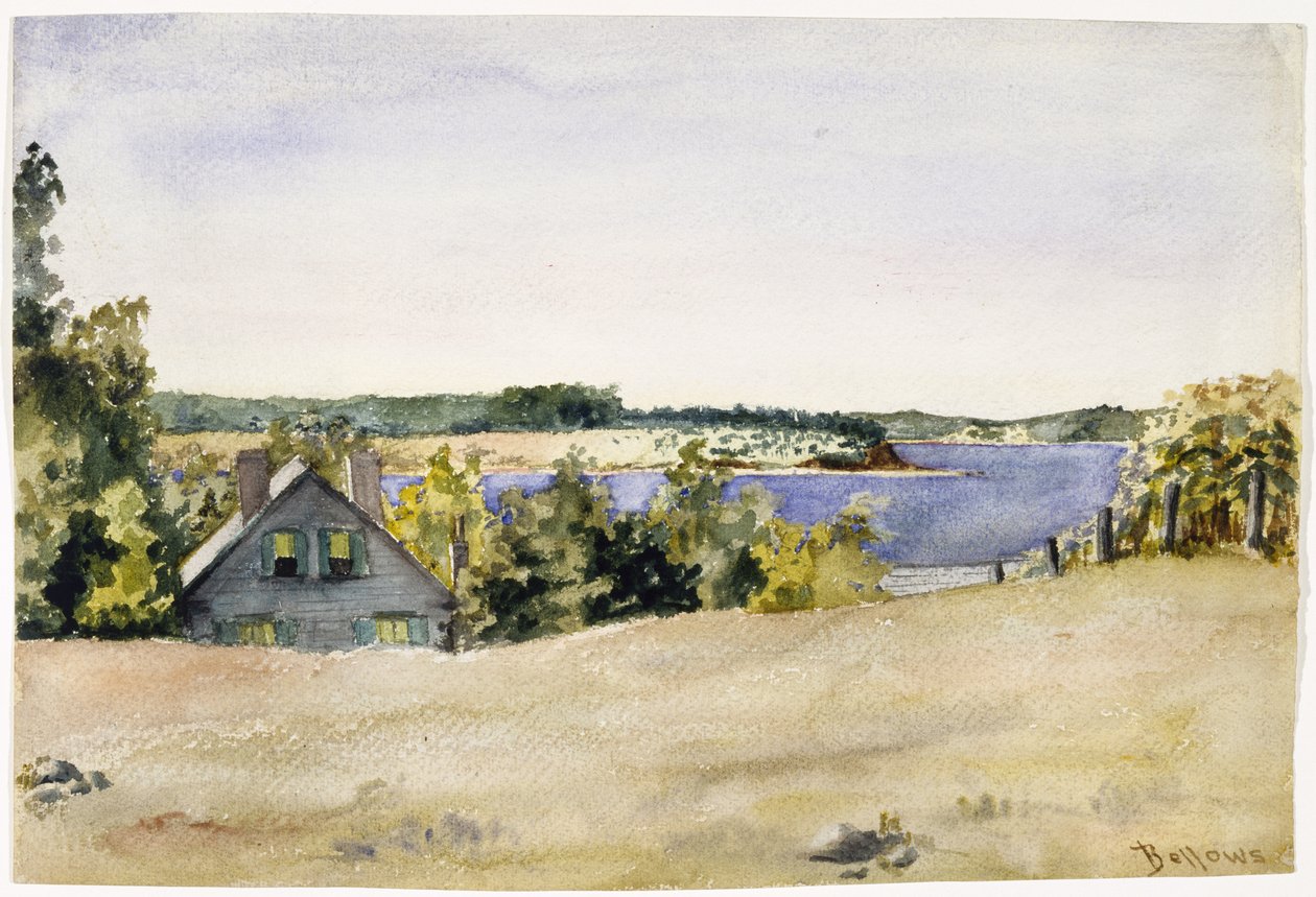 Gardiners Bay ze Sag Harboru, 1899 (akvarel na papíře) od George Wesley Bellows