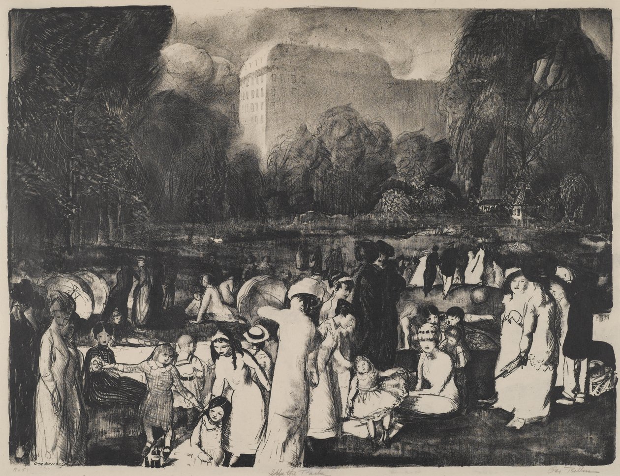 Světlo v parku, 1916 od George Wesley Bellows
