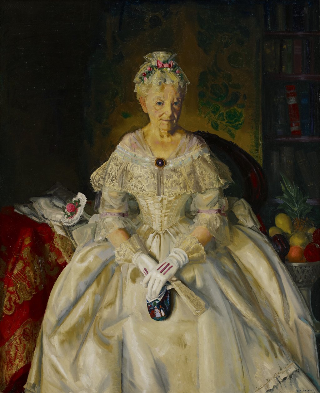 Paní T. v krémovém hedvábí, č.2 od George Wesley Bellows