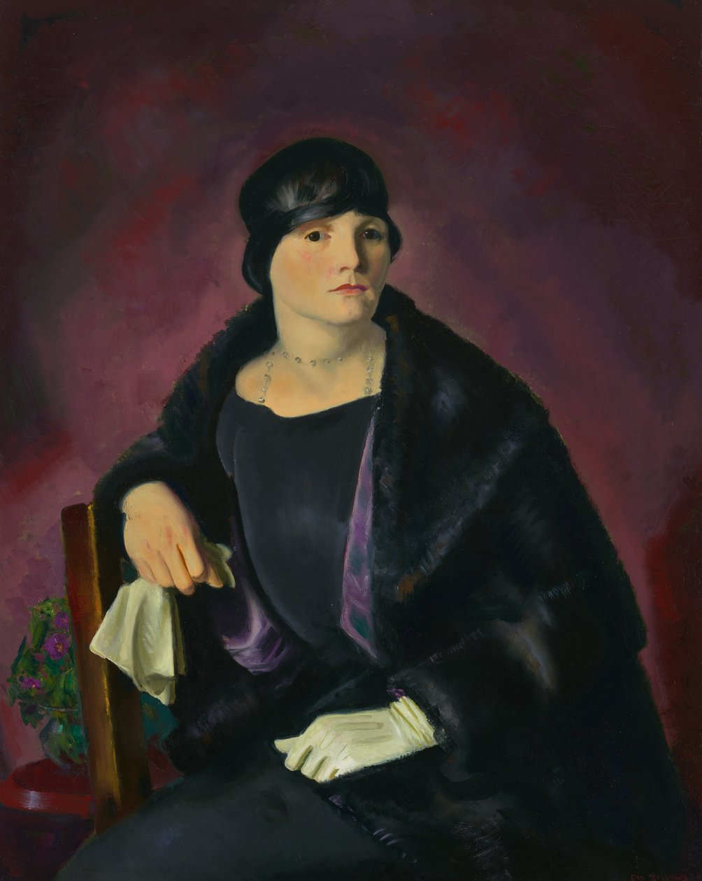 Portrét paní Walter Richterové (olej na plátně) od George Wesley Bellows