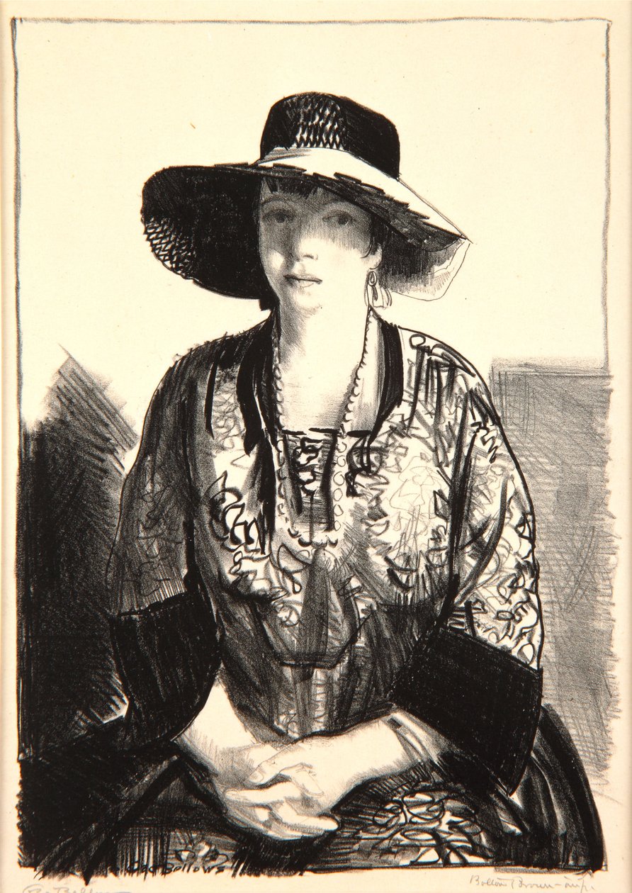 Černý klobouk, 1921 od George Wesley Bellows
