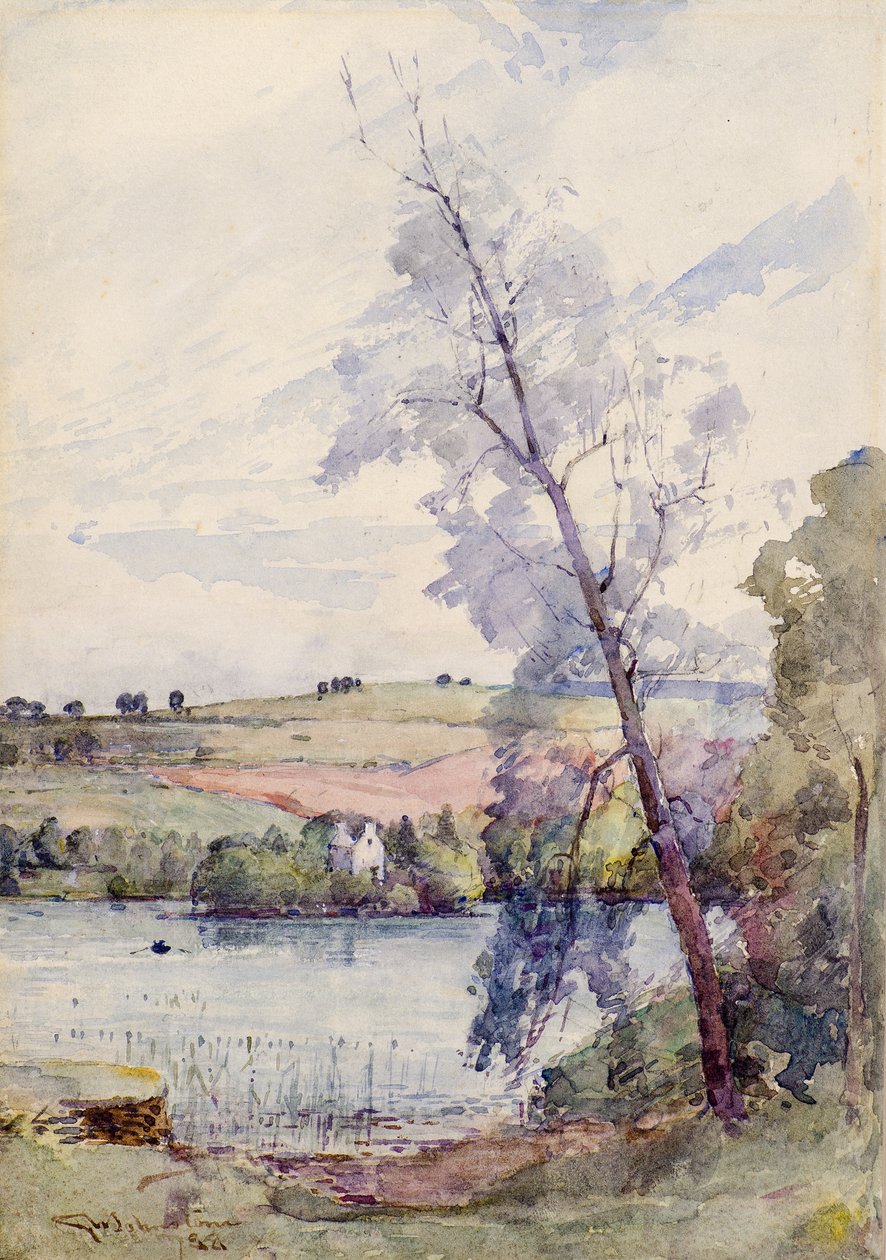 Scéna z jezera Loch od George Whitton Johnstone