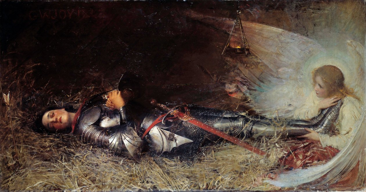 Stoletá válka: „Spánek Johanky z Arku (1412-1431) ve vězení““ Obraz William George Joy (1844-1925) 1895 od George William Joy