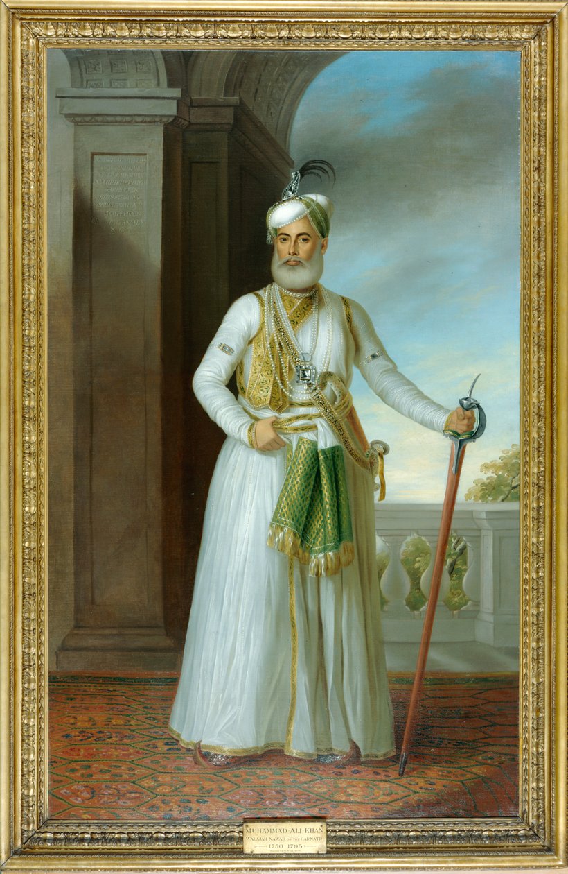 Muhammad 'Ali Khan, Nawab of the Carnatic, kolem roku 1774 (olej na plátně)