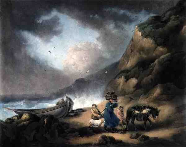 Rybáři, ryl James Ward (1769-1859), hospoda. od J.R. Smith, 1793 (rytina mezzotinta) (pár 125518) od George after Morland