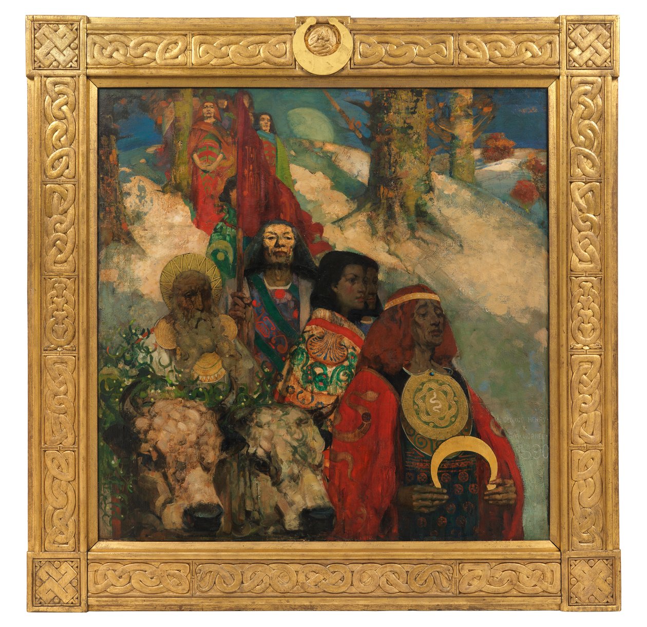 Druidové - Přinášíme jmelí od George and Hornel Edward A. (1864 1933) Henry
