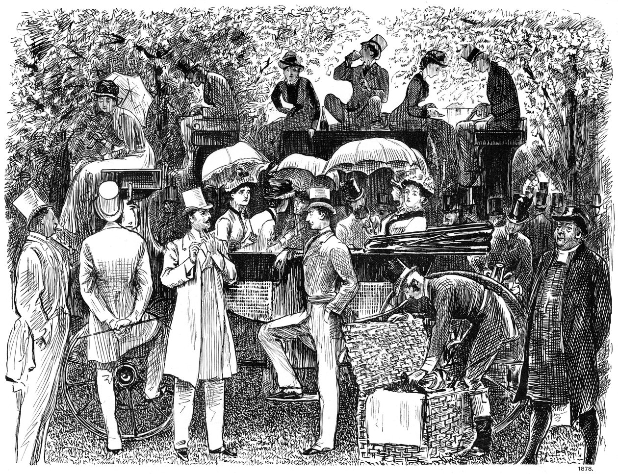 A Reminiscence of Lords Cricket Ground Eton vs Harrow, 1878 1891 od George du Maurier