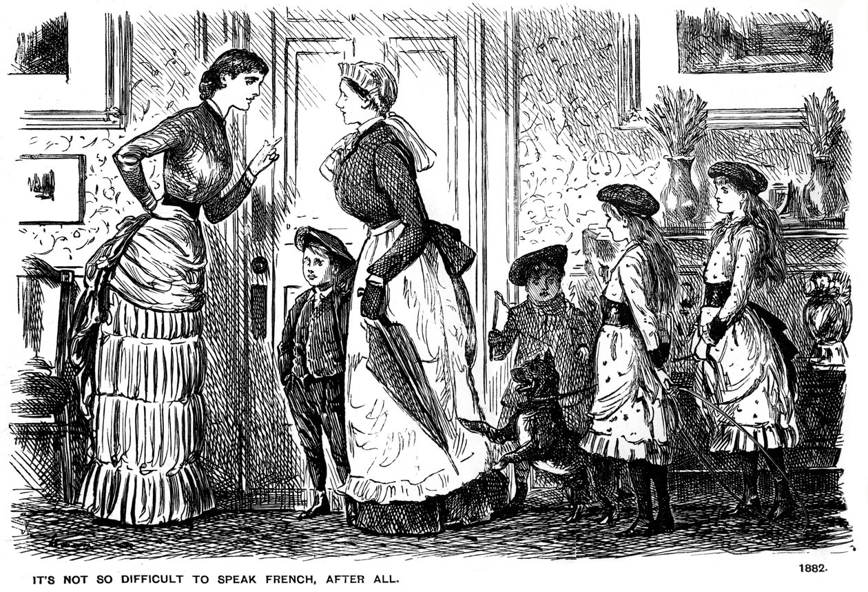Koneckonců není tak těžké mluvit francouzsky, 1882 1891. od George du Maurier