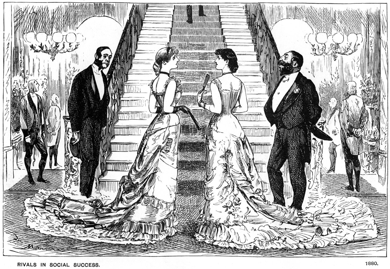 Rivals in Social Success, 1880 1891 od George du Maurier