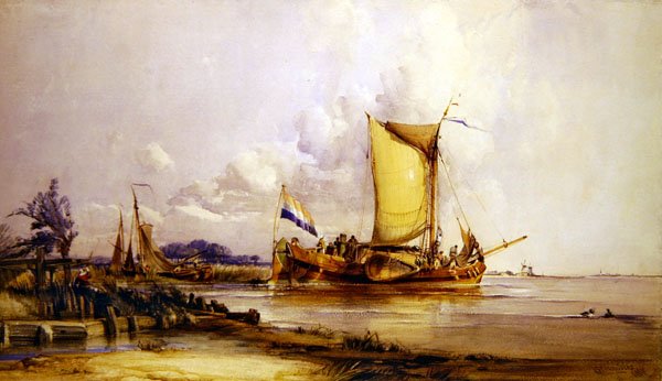 Holandské rybářské lodě od George the Elder Chambers