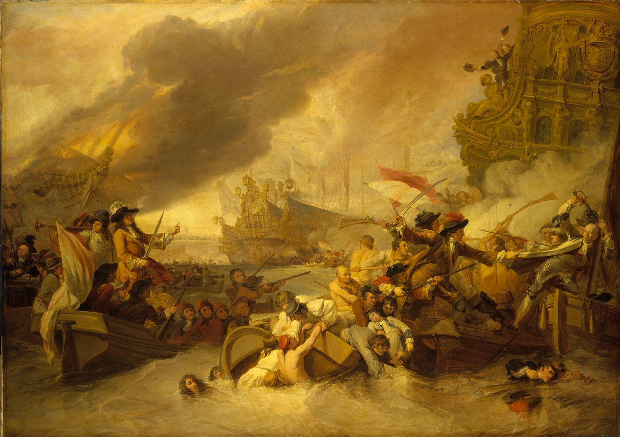 Bitva u La Hogue, 23. května 1692 od George the Elder Chambers