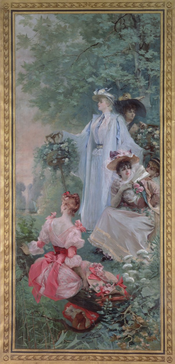 Fete champetre poblíž Paříže, 1891 od Georges Clairin