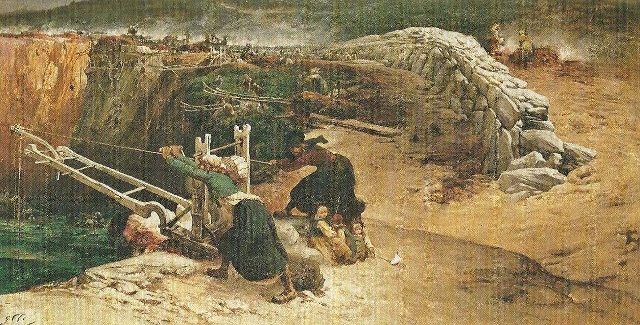 Pálení řasy v Pointe du Raz od Georges Clairin