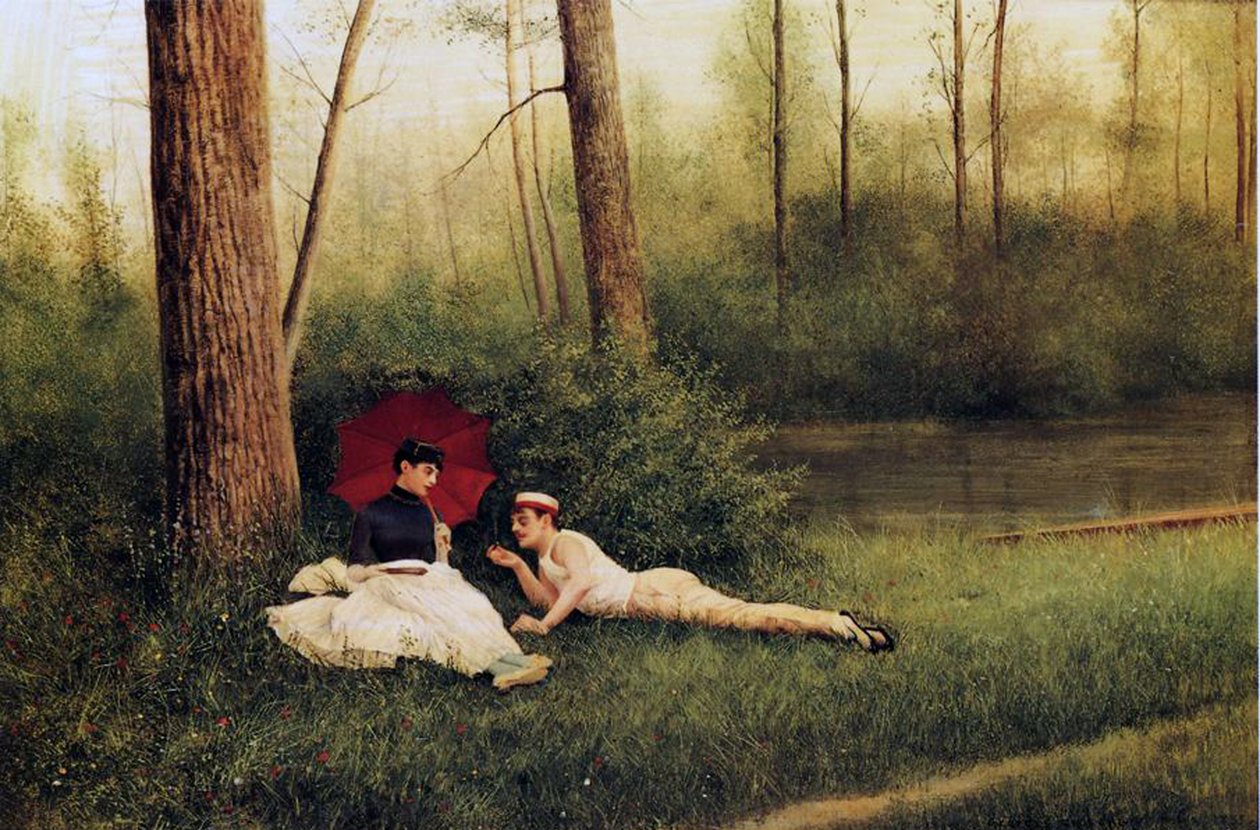 Odpočinek po plavbě, 1885 od Georges Croegaert