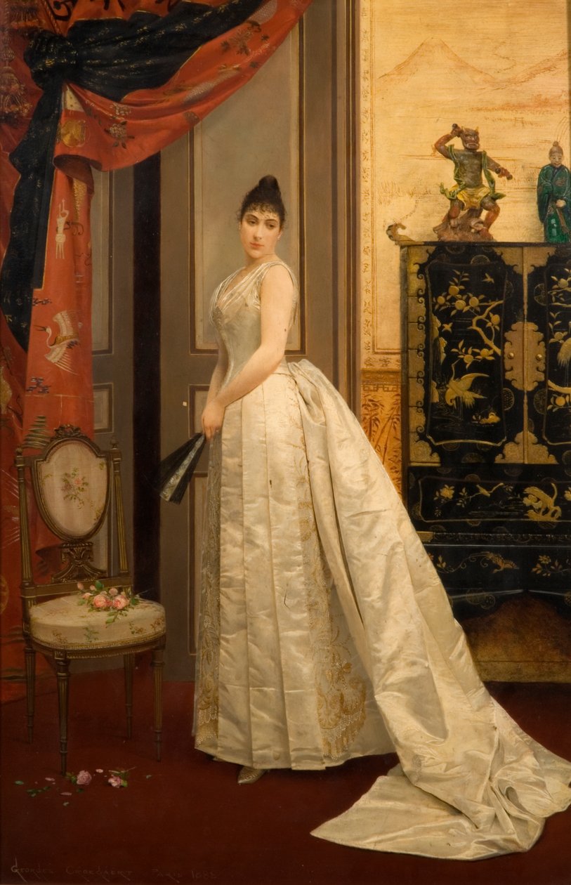 Dáma s ventilátorem, 1888 od Georges Croegaert