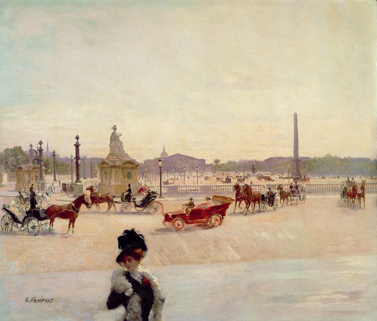 Place de la Concorde, Paříž od Georges Fraipont