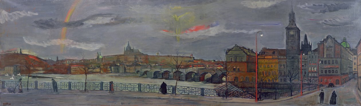 Pohled na Prahu, 1939 od Georges Kars