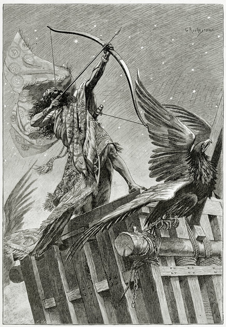 Nemrod, 19. století (č. rytina) od Georges Marie Rochegrosse