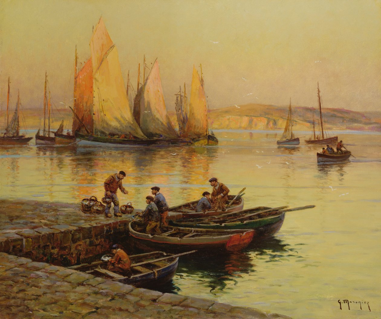 Západ slunce od Georges Philibert Charles Maroniez