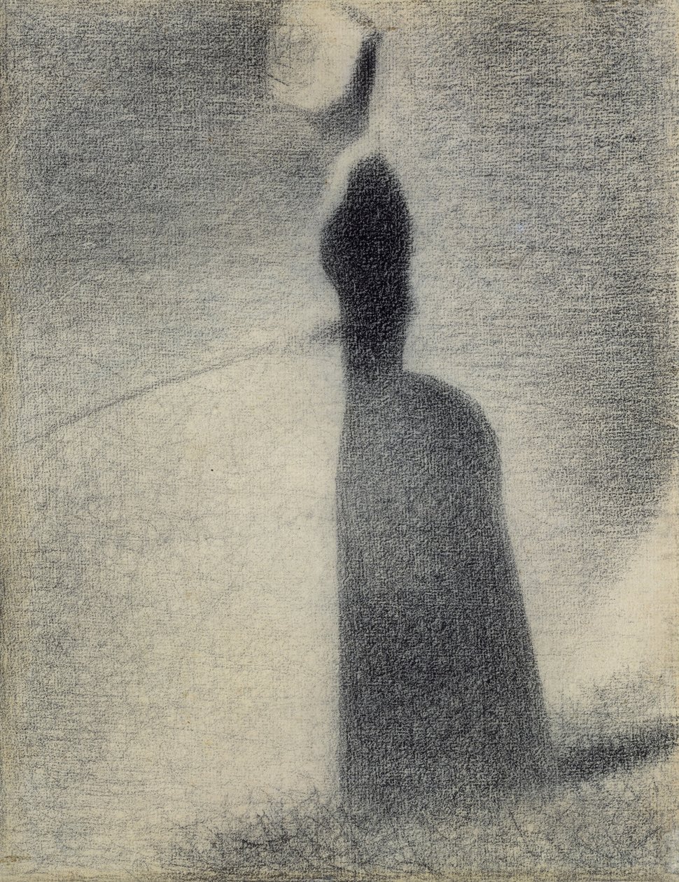 A Woman Fishing, 1884 (pastel Conte) od Georges Seurat