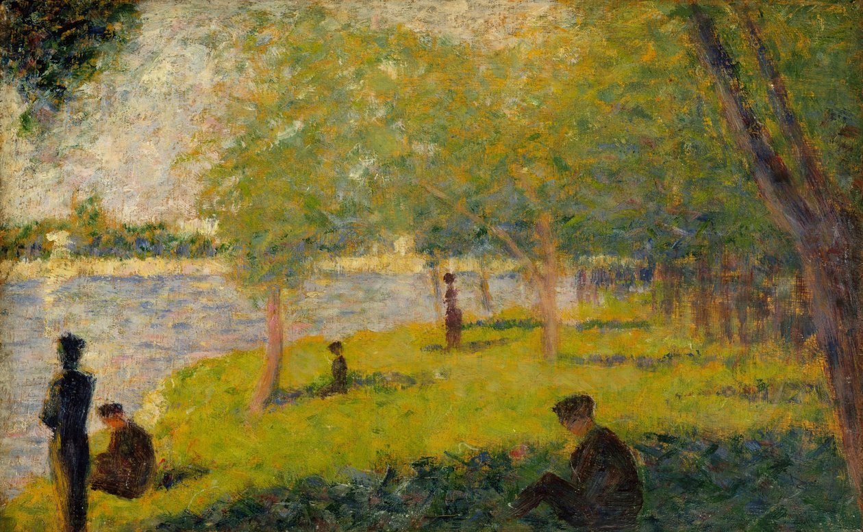 Studie pro neděli na La Grande Jatte, 1884 (olej na dřevě) od Georges Seurat