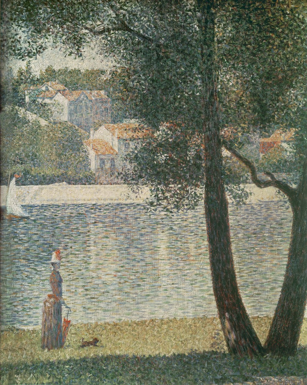 Seina v Courbevoie, 1885 od Georges Seurat