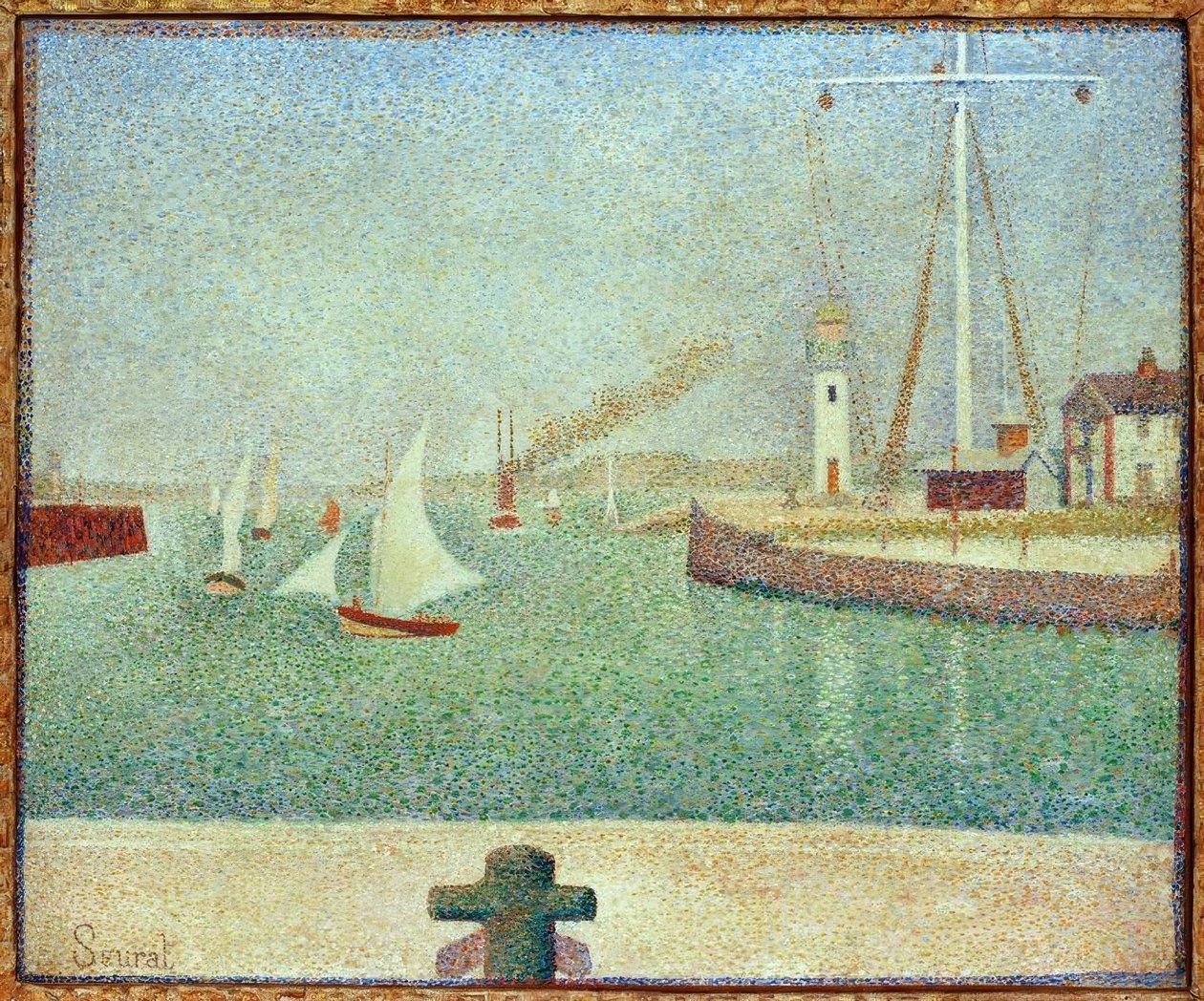 Vjezd do přístavu Honfleur od Georges Seurat