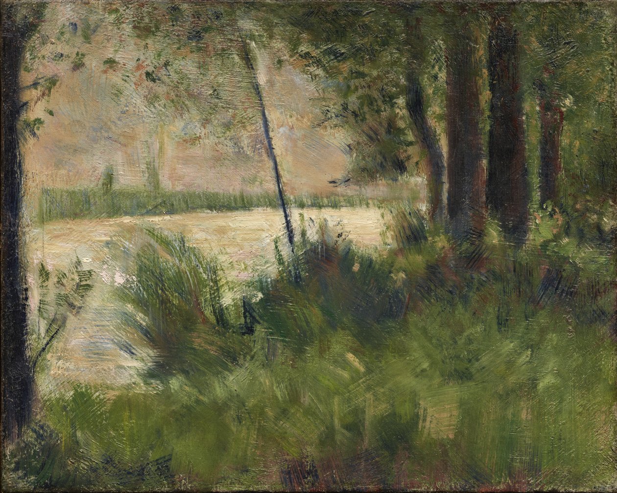 Travnaté nábřeží od Georges Seurat