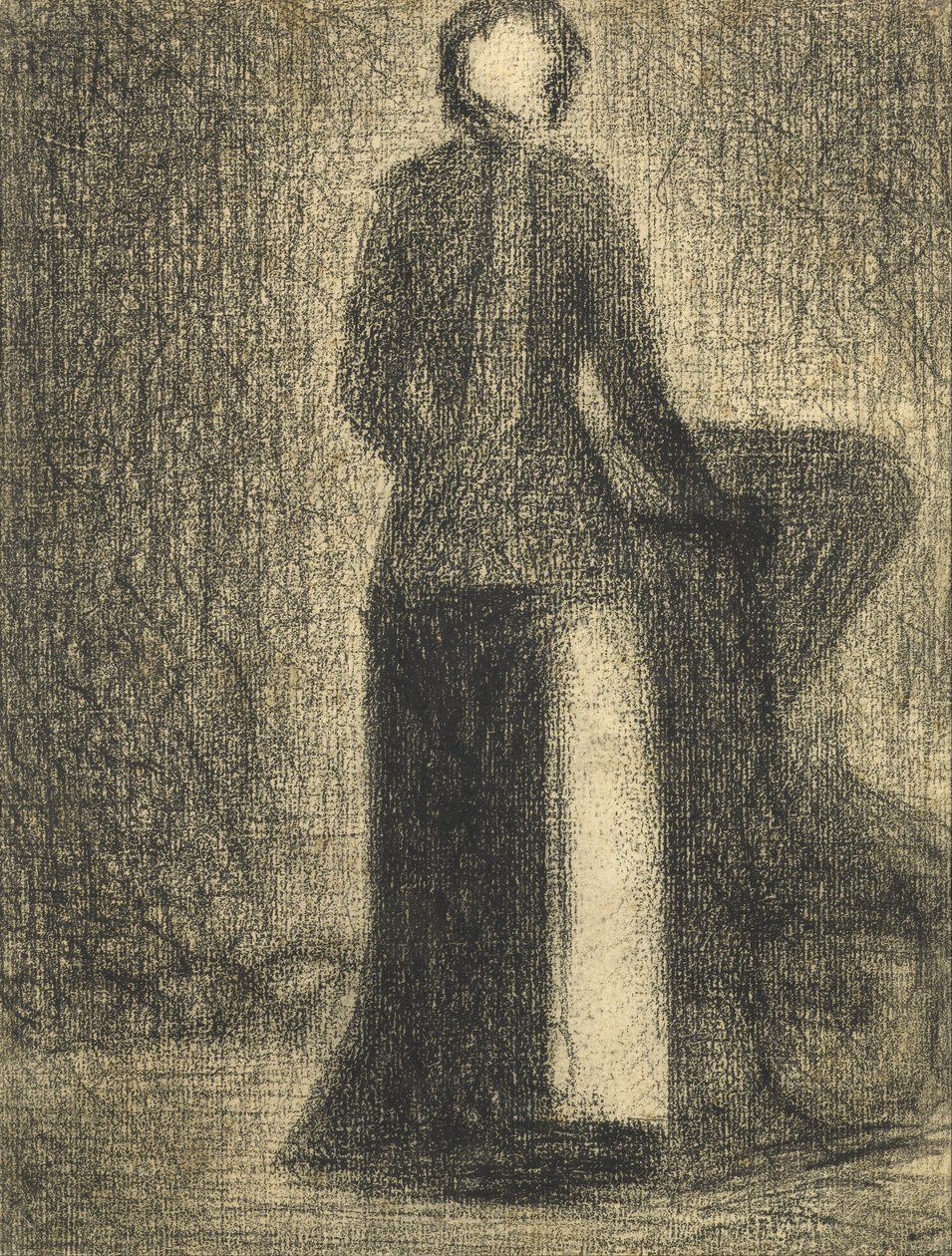 Sestra s dětským kočárem od Georges Seurat