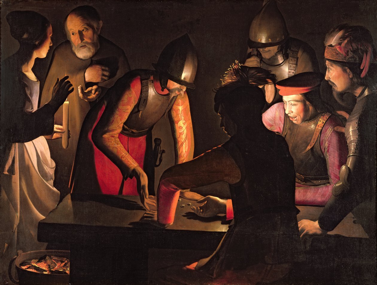 Zapření svatého Petra, 1650 od Georges de La Tour