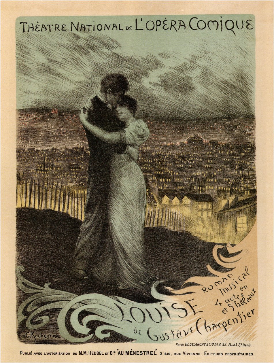 Plakát k opeře Louise od Gustava Charpentiera, 1900 od Georges Antoine Rochegrosse