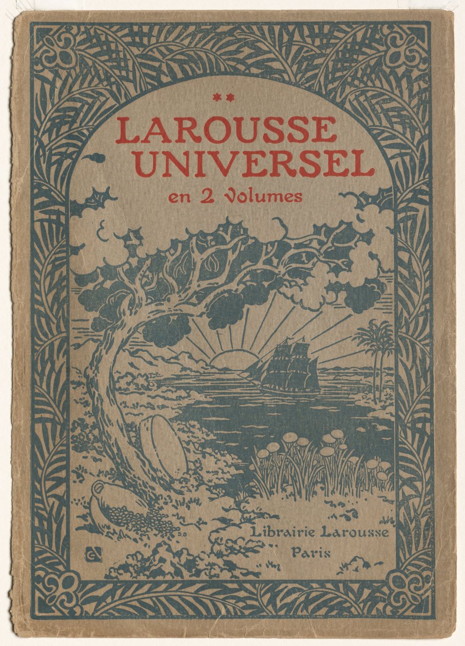 Larousse Universal: (Le Larousse Universel) (barevný dřevoryt) od Georges Auriol
