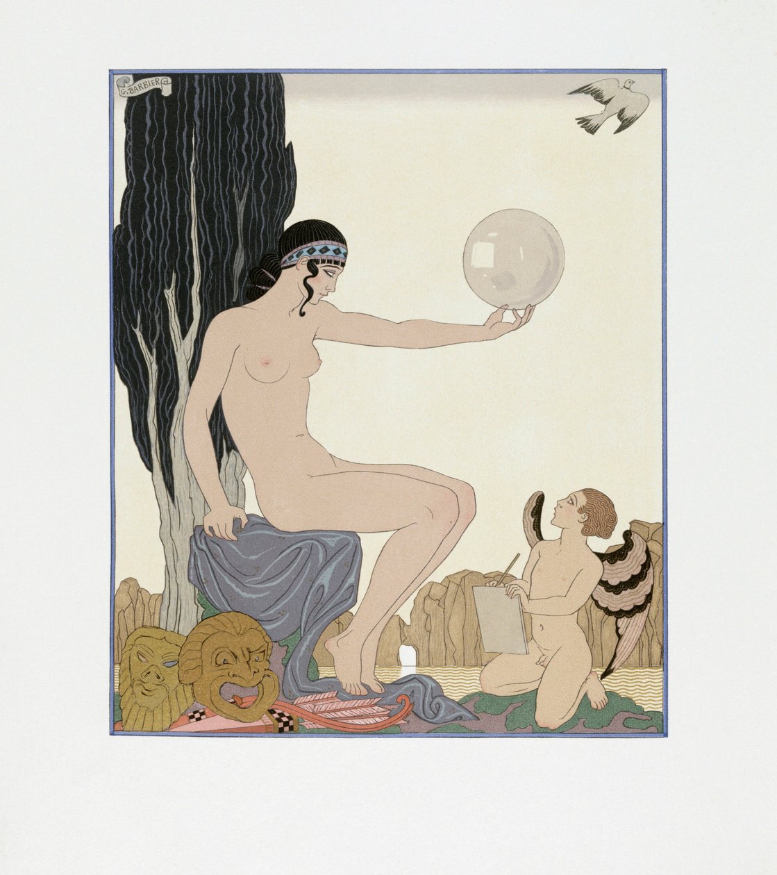 Múza inspiruje umělce od Georges Barbier
