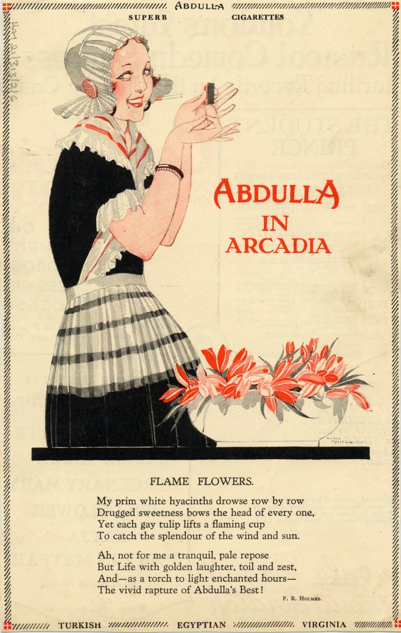 Cigarety Abdulla, 20. léta 20. století od Georges Barbier