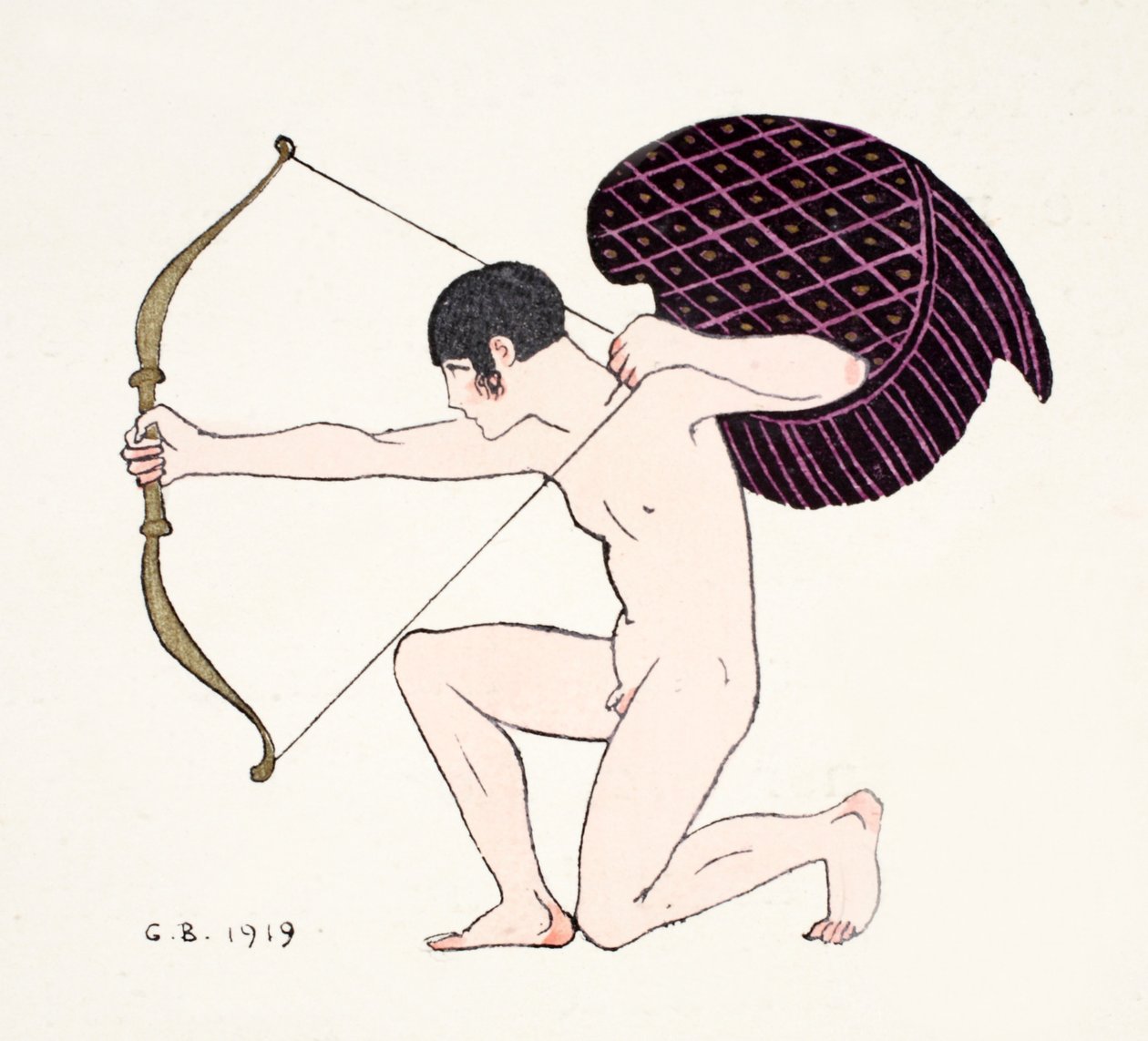 Cupid 1919 (pochoir print) od Georges Barbier