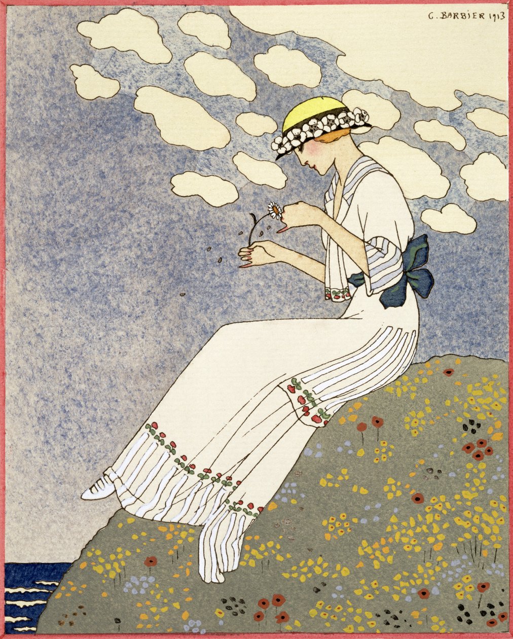 Design pro venkovské šaty od Maison Paquin, 1913 od Georges Barbier