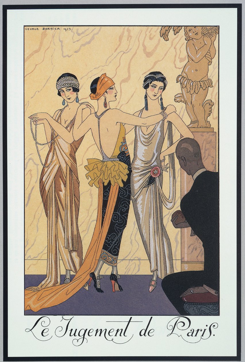 Falbalas et Fanfreluches, Almanach na rok 1924, Soud z Paříže, George Barbier, tisk od Georges Barbier