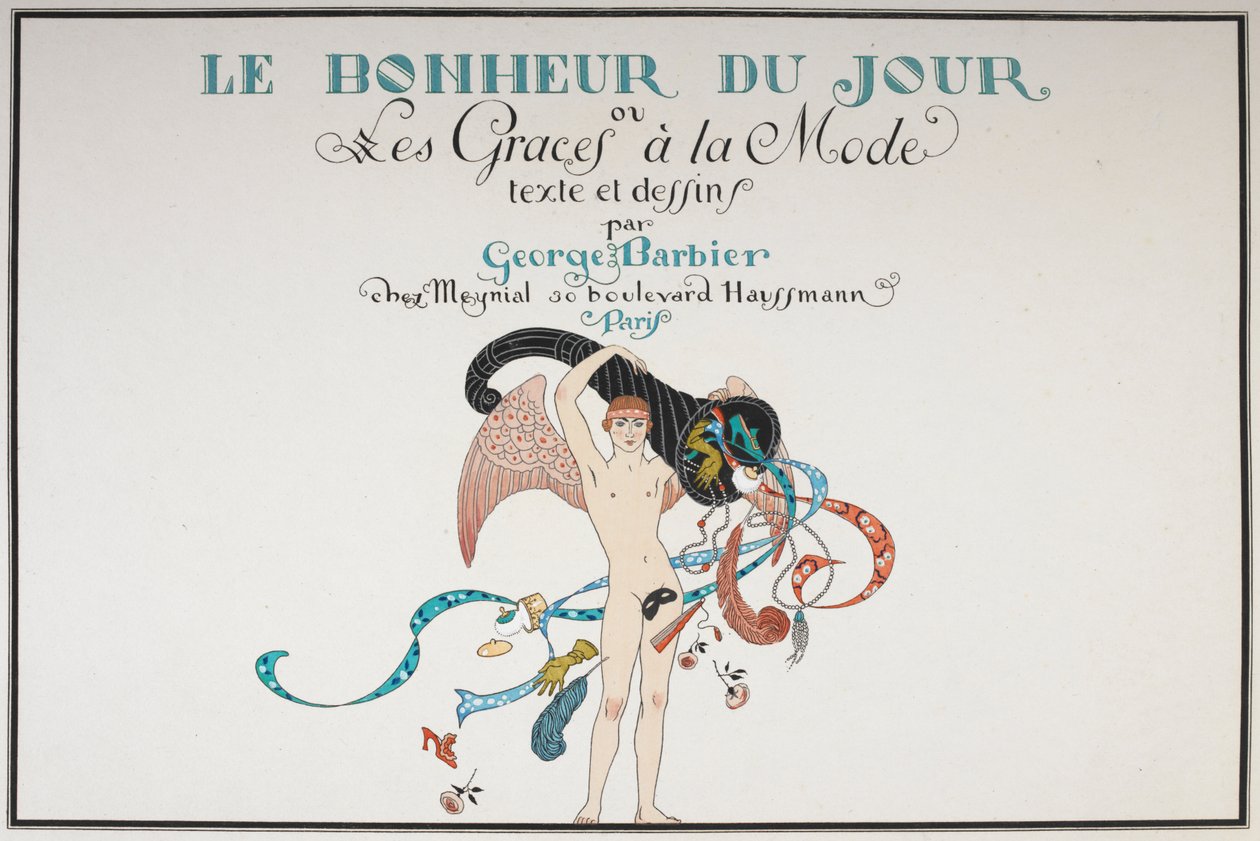 Ilustrovaná titulní strana. Nahá mužská postava. od Georges Barbier