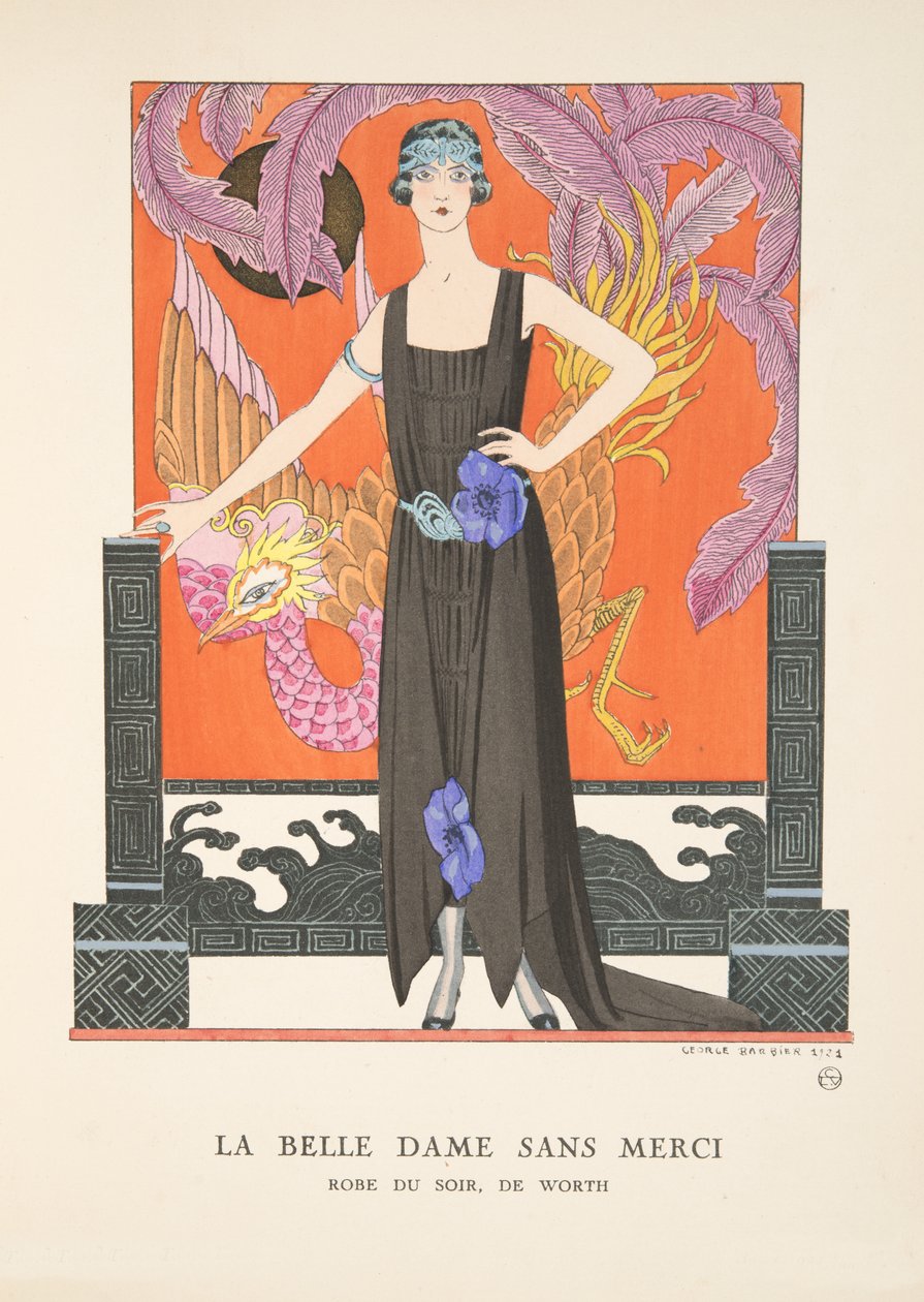 La Belle Dame Sans Merci, z kolekce módních talířů od Georges Barbier