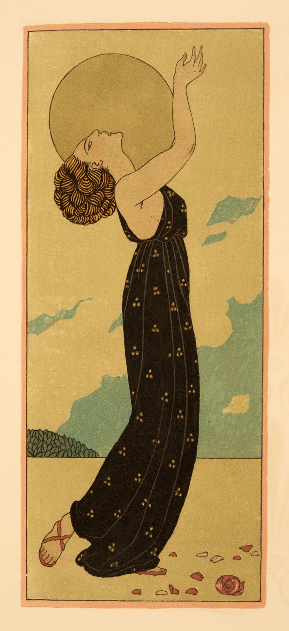 The Mysteries, ilustrace z Les Chansons de Bilitis, Pierre Louys, hospoda. 1922 (tisk šablony) od Georges Barbier
