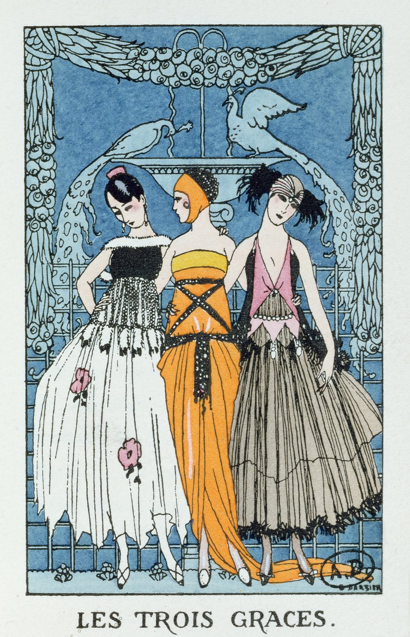 Tři Grácie od Georges Barbier