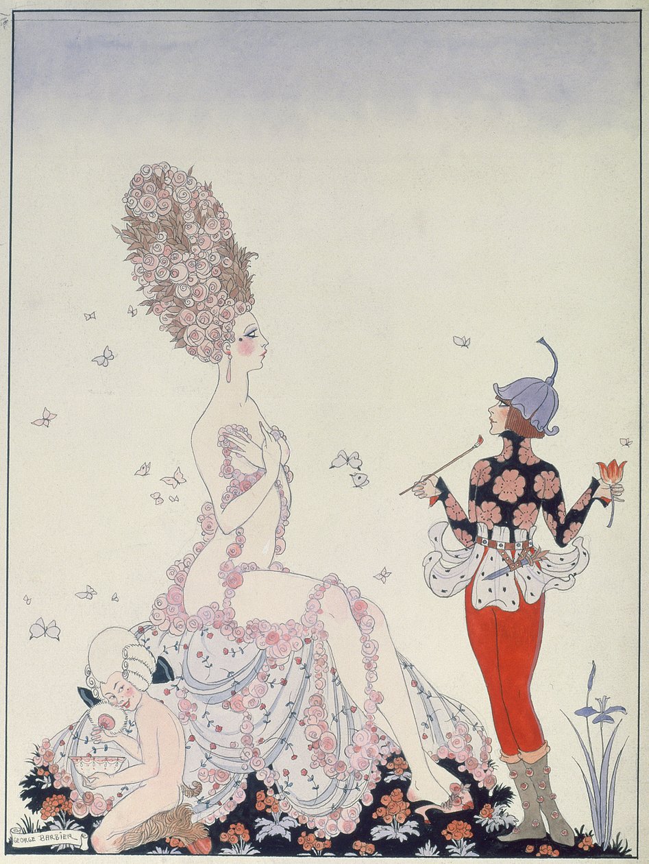 Matka příroda (pero, inkoust a akvarel na papíře) od Georges Barbier