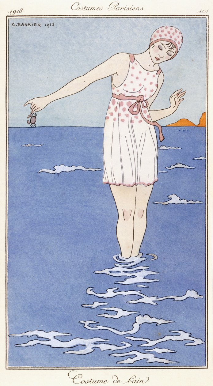 Pařížské oblečení: Plavky od Georges Barbier