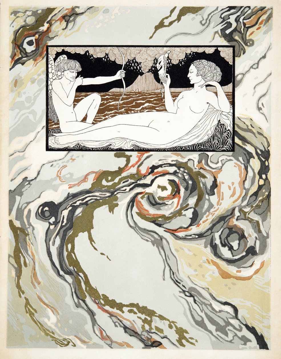 Postavy z komedie, přední obálka, hospoda. 1922 (tisk šablony) od Georges Barbier